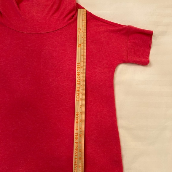 T by Talbots Cowl Neck Short Sleeve Coral Tunic 1X - Picture 6 of 10